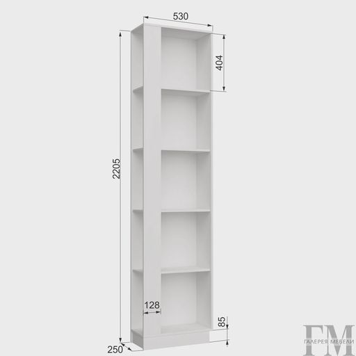 Стеллаж «Чарли 6», белый